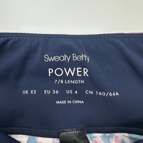 Sweaty‎ Betty Power Pocket Leggings 7/8 Length in Pink Check Size US 4 - Picture 8 of 11
